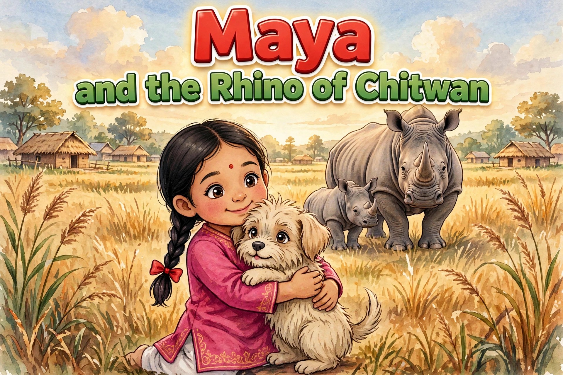 Maya and the Rhino of Chitwan — cover